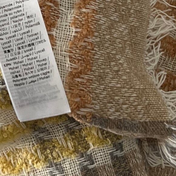 Italian knit-weave wool blend scarf/wrap by Stefanel, from Florence - Picture 8 of 8